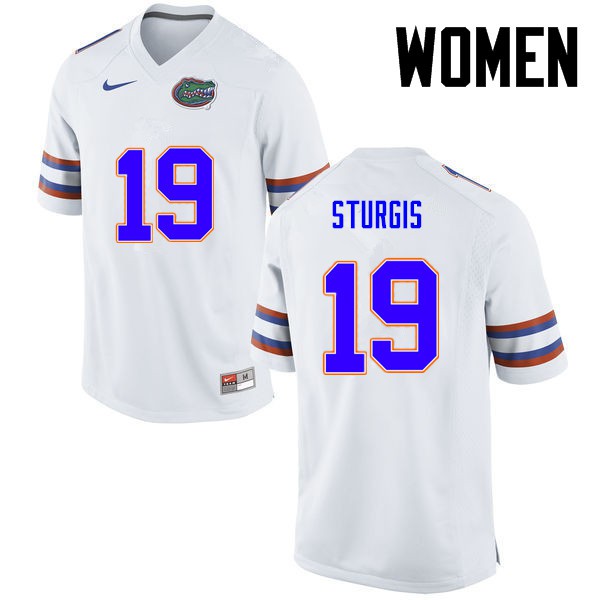 Florida Gators Women #19 Caleb Sturgis College Football White